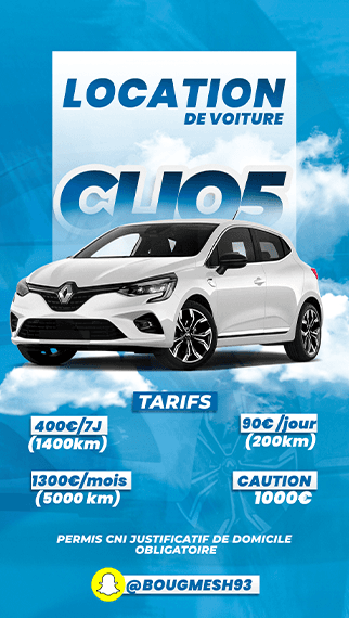 Flyer pour un loueur de véhicules